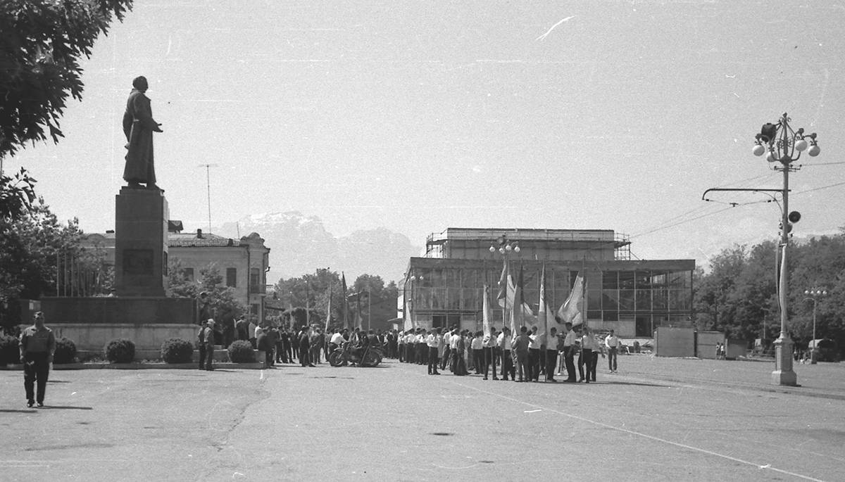 Репетиция парада физкультурников на площади Свободы, лето 1967 года
Фото: Федор Федосеев