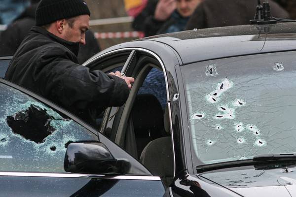 Расстрел бывшего вице-премьера Казбека Пагиева и его водителя. Фото: Владимир Акоефф / РИА Новости