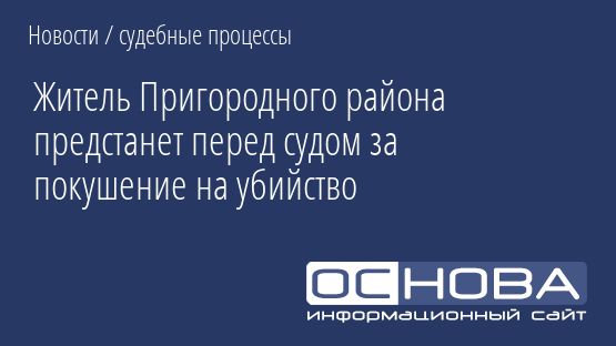 Житель Пригородного района предстанет перед судом за покушение на убийство