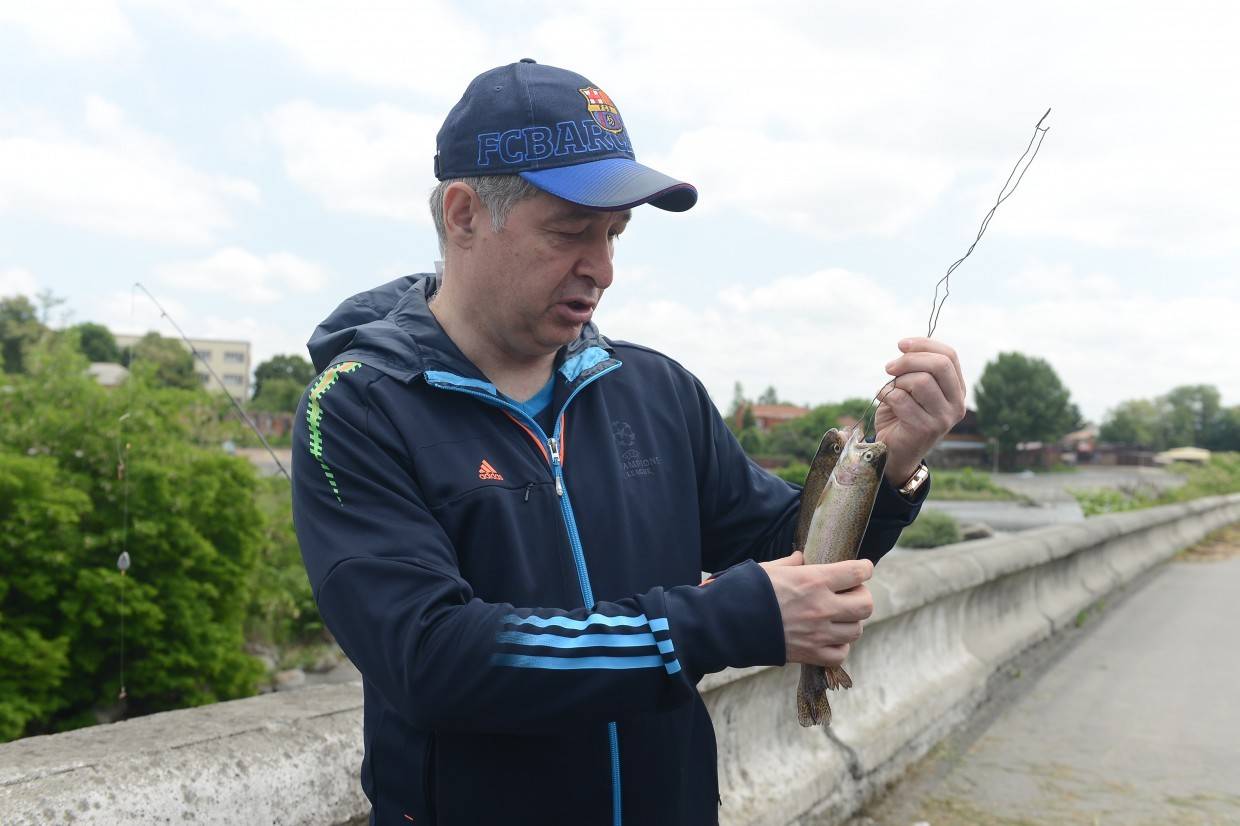 Сергей Дзантиев и рыба